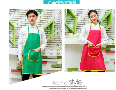 工廠定制圍裙印LOGO 烘焙、美甲師、酒水促銷等多行業工作服解決方案
